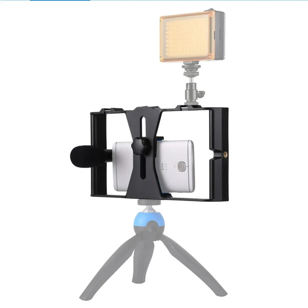 Buyincoins Video Rig LED Studio Light Video Microphone Mini Tripod