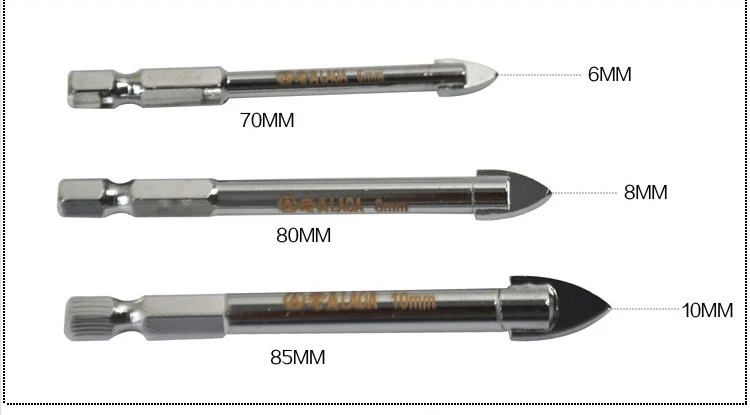 3 шт. промышленных Класс Керамика сверло 6/8/10 мм набор матч электрическая сверла сверлильный Стекло Керамика Гранит Другое жесткая Материал
