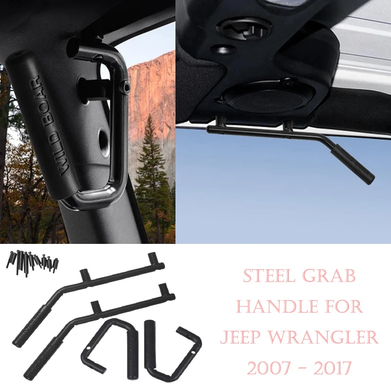 

Car Roof Dome Grab Handles Cover Trim for Jeep Wrangler Rubicon JK 07-17 2 Doors/4 Doors Car Accessories