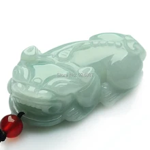 Натуральный восковой тип льда нефрита Pi Xiu Кулон из настоящего нефрита кулон из отважных мужчин и женщин раздел с сертификатом