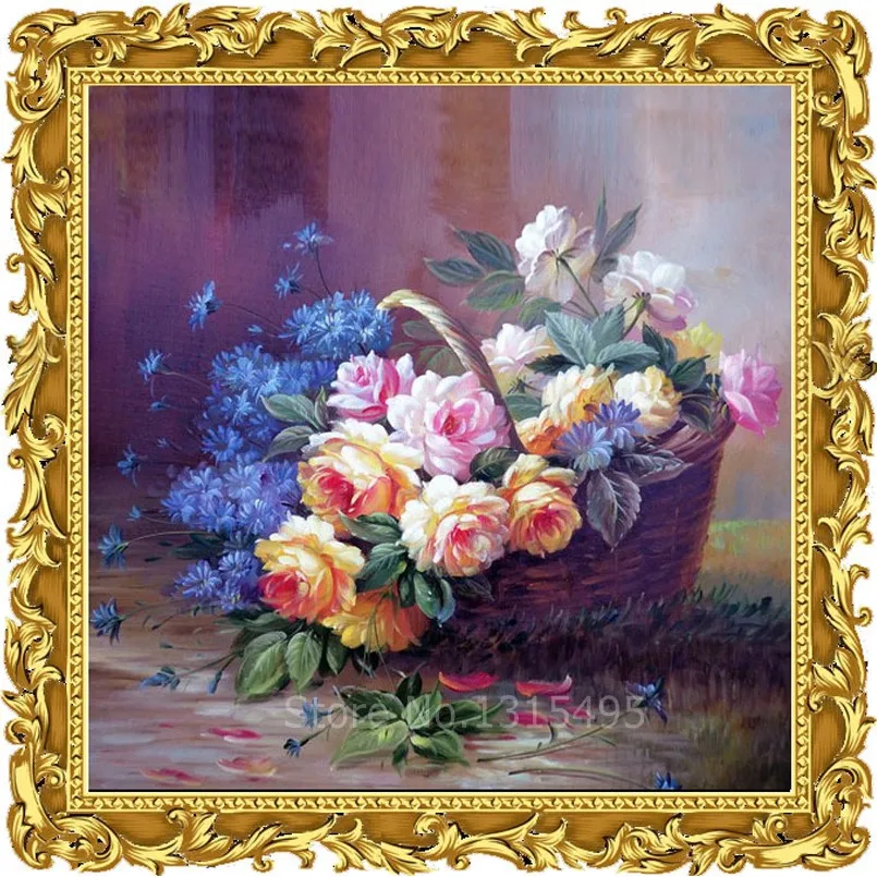 

Diy 5d diamond painting flowers cross stitch diamond mosaic flowers 30*30cm painting rhinestones needlework wall stickers F078