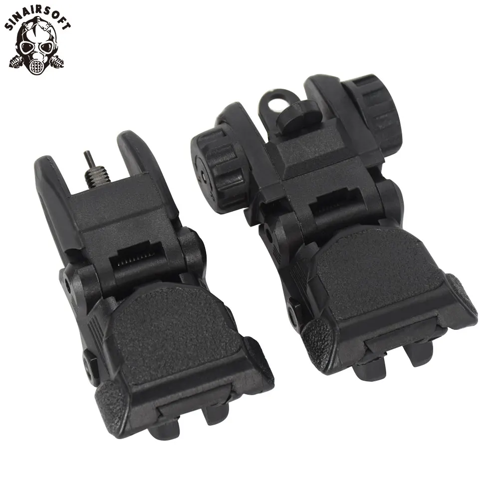 

Tactical Folding Flip up Sight Rear Front Sight Mount Transition Backup Iron Sight Rapid Rifle For Paintball Accessories