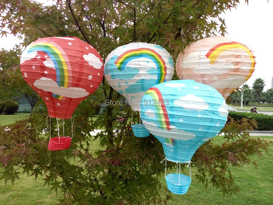 Multicolor Hot Air Balloon Paper Lantern Wishing Lanterns (6).jpg
