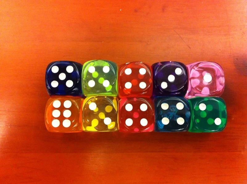 Buy 14MM rounded a transparent color dice / gift