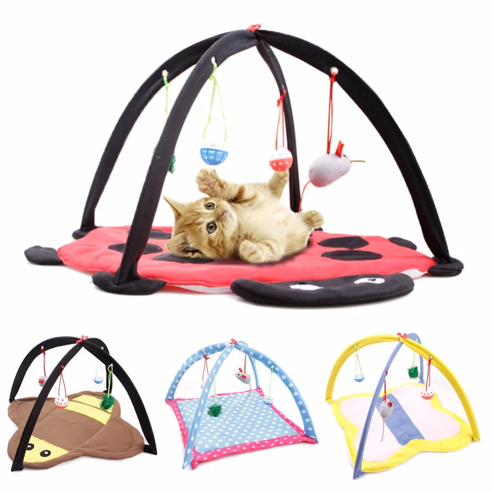 Pet Cat Toys Portable Puppy Cat Funny Tent Toys Mobile Activity Small Dog Kitten Play Bed Foldable Pet Cat Play Tent Bed Mat