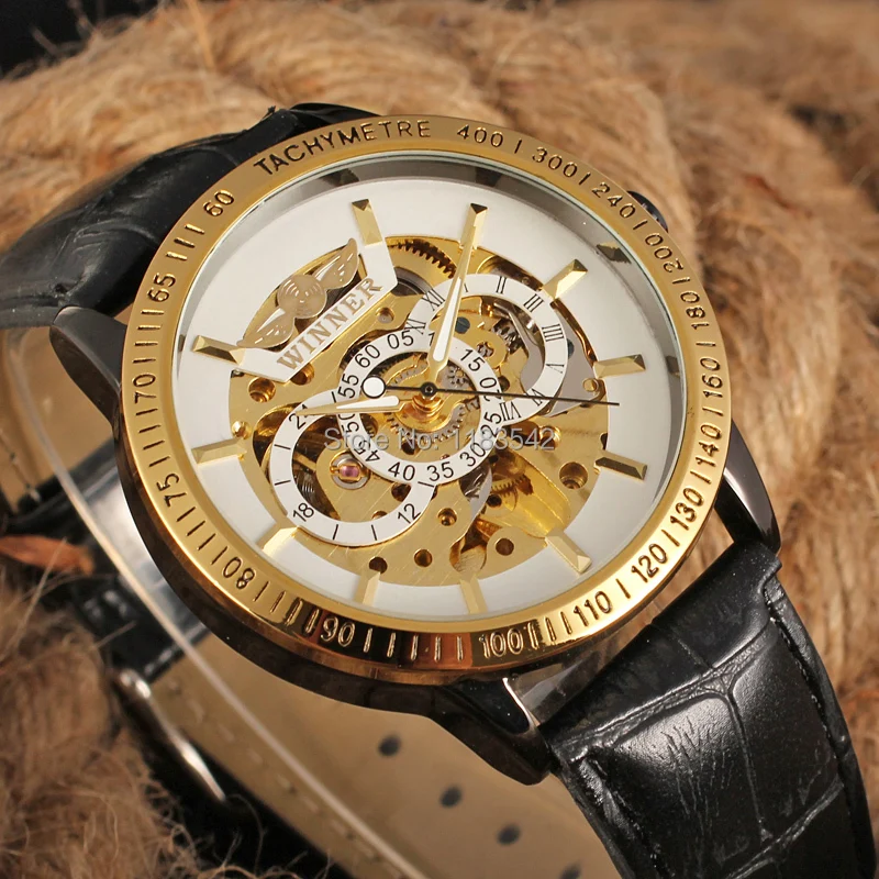 Мужские автоматические наручные часы скелетоны Winner WRG8031M3T1|wristwatch automatic|wristwatch