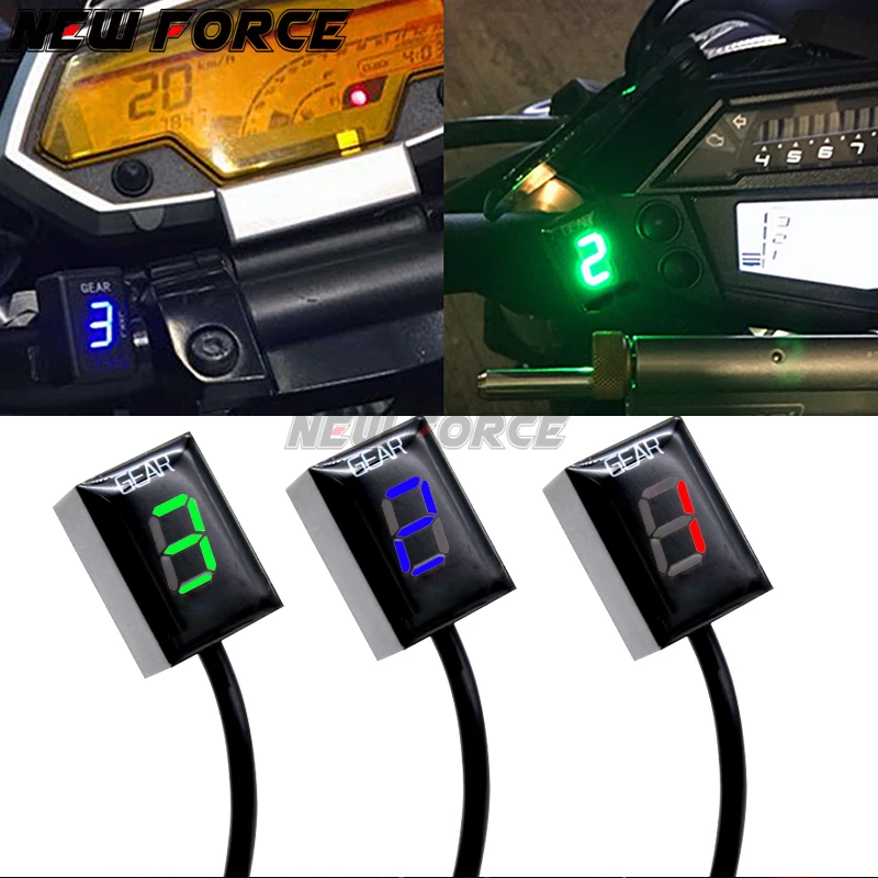 

For Suzuki Intruder 800 V-Strom GSXR 600 SV650 750 SV 650 Motorcycle 1-6 Level Ecu Plug Mount Speed Gear Display Indicator