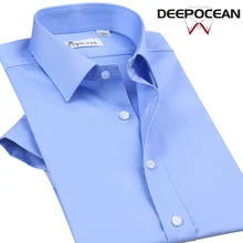 Новые летние мужские рубашки из мерсеризованного хлопка, брендовая одежда, модная мужская Повседневная рубашка, деловая рубашка