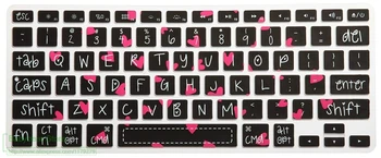 

Sweet Heart Big Font keyboard cover for macbook air 13 protector Gradual change colors pro 13 15 retina US English