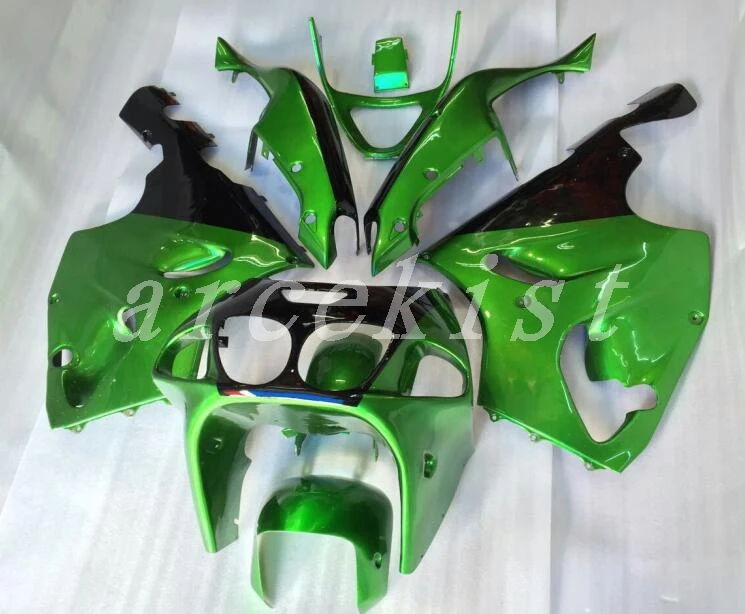 

3Gifts New ABS Fairing kit for Kawasaki Ninja ZX7R ZX-7R 1996-2003 96 97 98 99 00 01 02 03 Bodywork fairings custom green black