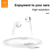 Mcdodo проводные наушники 3,5 мм Jack In Ear гарнитура с музыкой стерео Бас Звук наушники гарнитура для Xiaomi iPhone samsung динамик