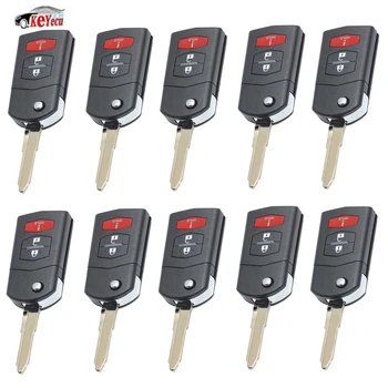 

KEYECU 10 Pcs/lot New Keyless Entry Remote Key 3 Button 313.8MHz 4D63 Chip for Mazda CX-9 CX-7 3 5 6 RX8 FCC ID: KPU41788