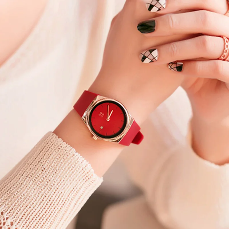 GUOU Women Watches Fashion Trend Quartz Watch 2018 Personality Shell Texture Dial Waterproof Strap 8610 | Наручные часы
