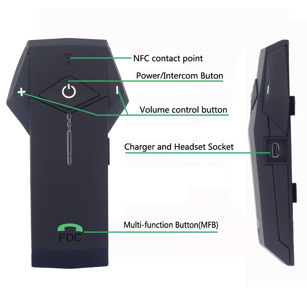 FreedConn мотоциклетный шлем гарнитура 1000 м Коло Bluetooth Интерком NFC FM Радио BT Intercommunicador
