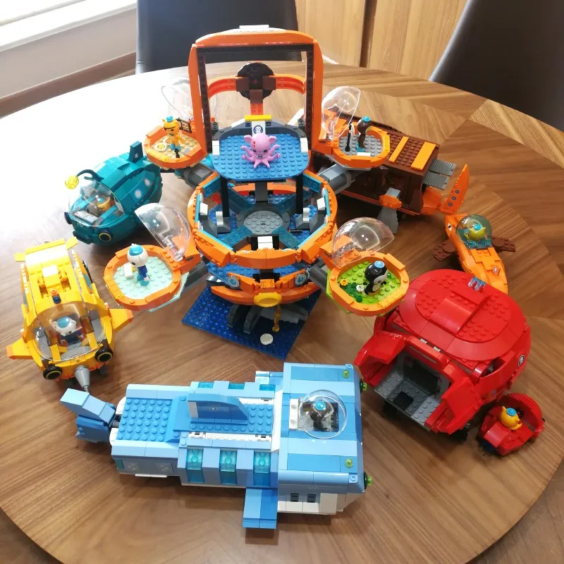 Les Octonauts Осьминог Playset & Barnacles kwazii песо Inkling Duplo enlamten кирпич детская игрушка строительный блок Octo-Pod