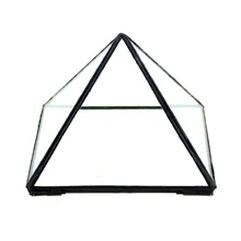 Modern Artistic Clear Pyramid Shape Glass Geometric Terrarium Succulent Fern MossPlant Terrarium Microscape Bonsai Flower Pot