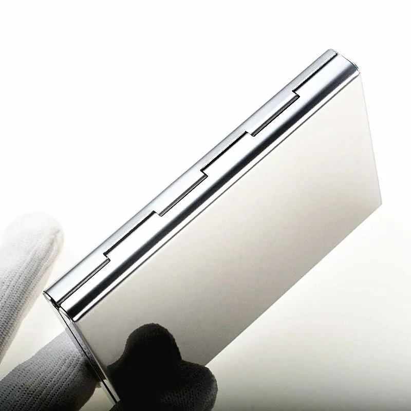 QOONG Custom Lettering Stainless Steel RFID Blocking Business Men Women Credit ID Card Holder Metal Card Case Travel Card Wallet QOONG Custom Lettering Stainless Steel RFID Blocking Business Men Women Credit ID Card Holder Metal Card Case Travel Card Wallet