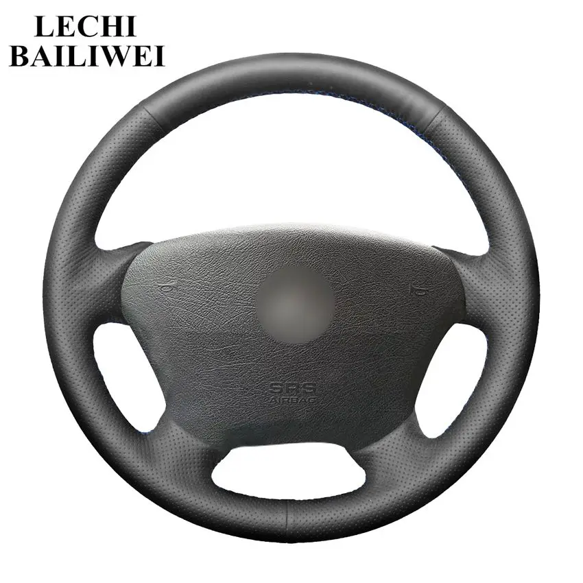 Сшитые вручную Черные искусственные кожаные фотообои для Mercedes Benz W163 M Class ML230 270 320