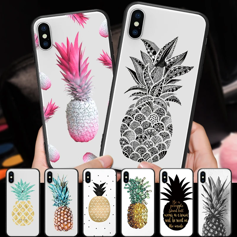 Жесткий чехол для телефона с рисунком ананаса из розового золота Vogue iPhone 5 5S SE 6 6S 7 8