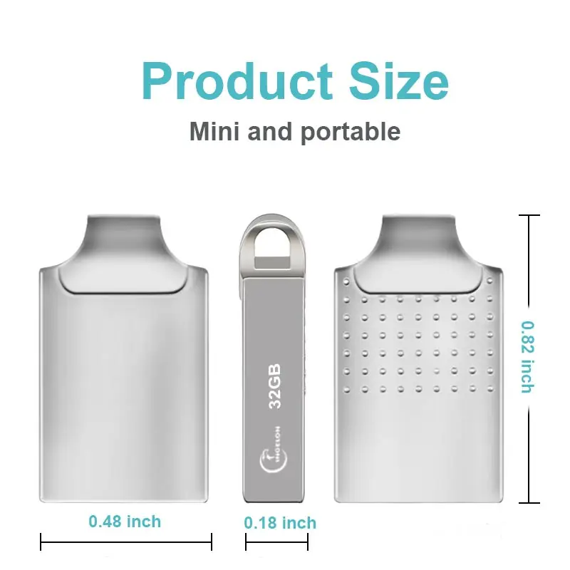Ingelon Hot Sale Super mini Usb Flash 32gb metal USB Flash Drive 32 GB Person pen drive Personalized USB Key for pc Dropshipping (2)