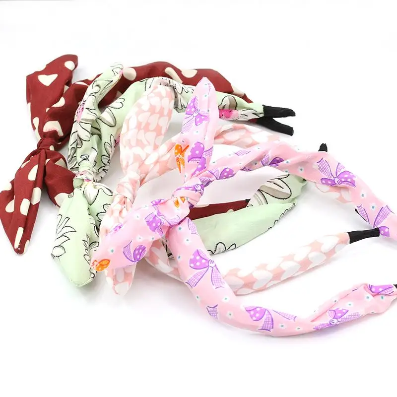 

Multi-color Floral Bowknot Headband Fashion Lovely wave point Stripe Hair Hoop Headwear accessories