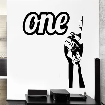 

Wall Sticker Finger Hand One Arm Quote One Pop Art Bedroom