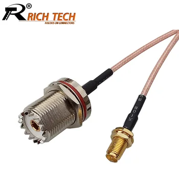 

10pcs/lot UHF Female to RP SMA Female Connector RG316 Cable Assembly SMA to UHF RF Coaxial Cable 15cm/50cm/100cm