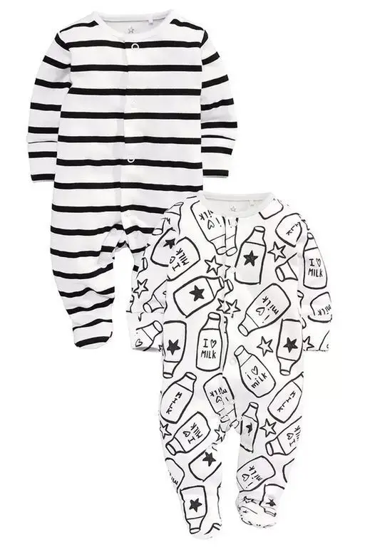 

Autumn Rompers Long - sleeved Toddler Newborn Infant Bottle Print Jumpsuit Baby Boys Girls Milk Bottles Striped Jumpsuit H00268