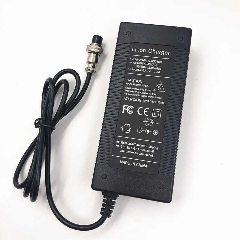 Alimentação para Xiaomi Carregador de Bateria de Alimentação Saída 63 v Carregador de Bateria de 1.5a Ninebot Ninebot Mini Pro Xiaomi Smart Ninebot Scooter Skate Acessórios - Image 3