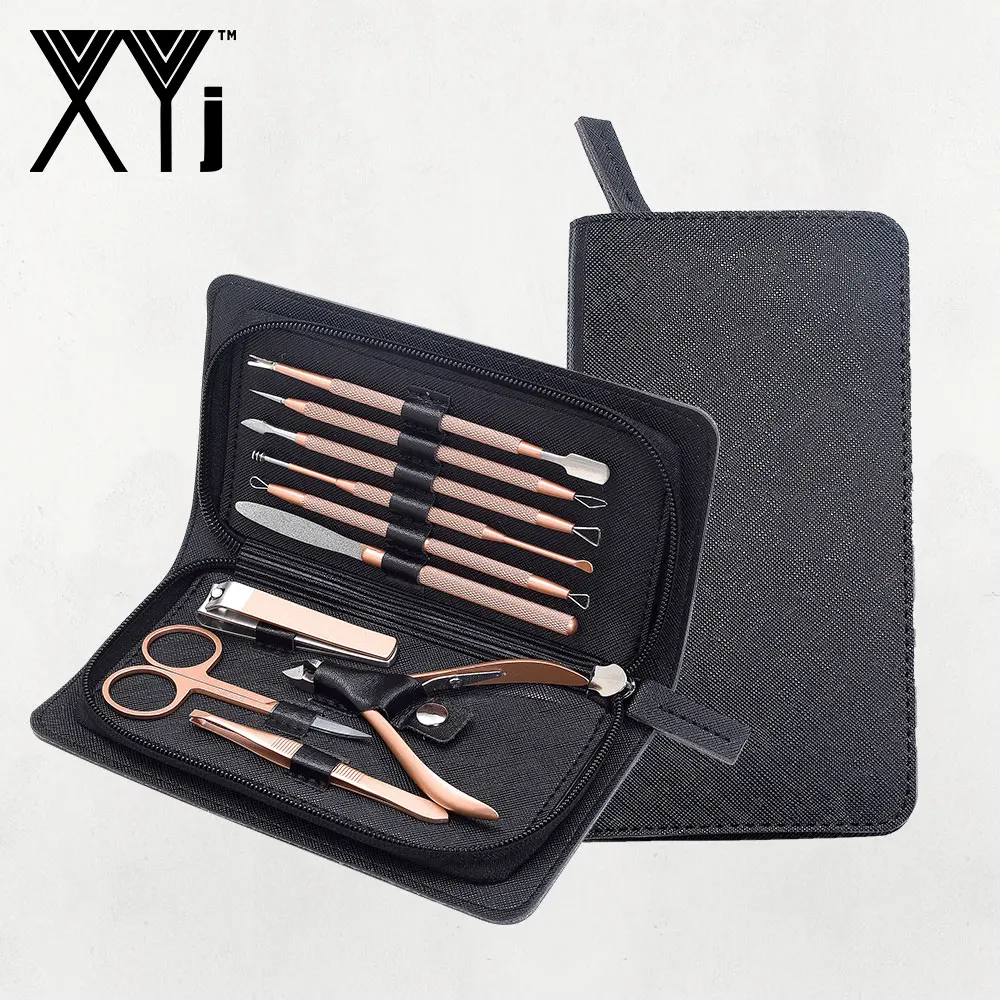 

XYj Nail Kit and Blackhead Remover Set Manicure Set Nail Care Tools and Comedone Extractor 10 PCS/Set Manicure Tool Grooming Kit