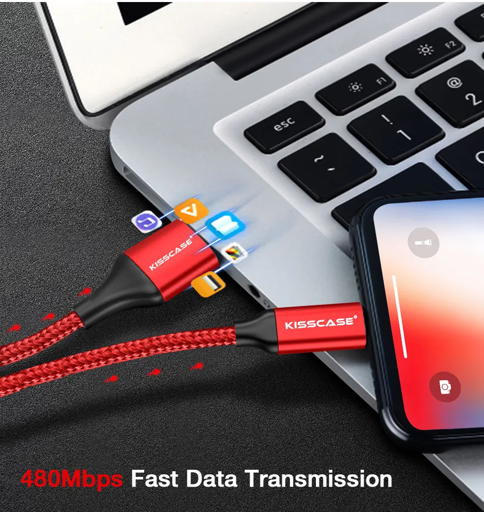 KISSSCASE 3A провод для быстрой зарядки USB кабель для iPhone Android Micro USB кабель type c USB C кабели для samsung huawei Xiaomi провод