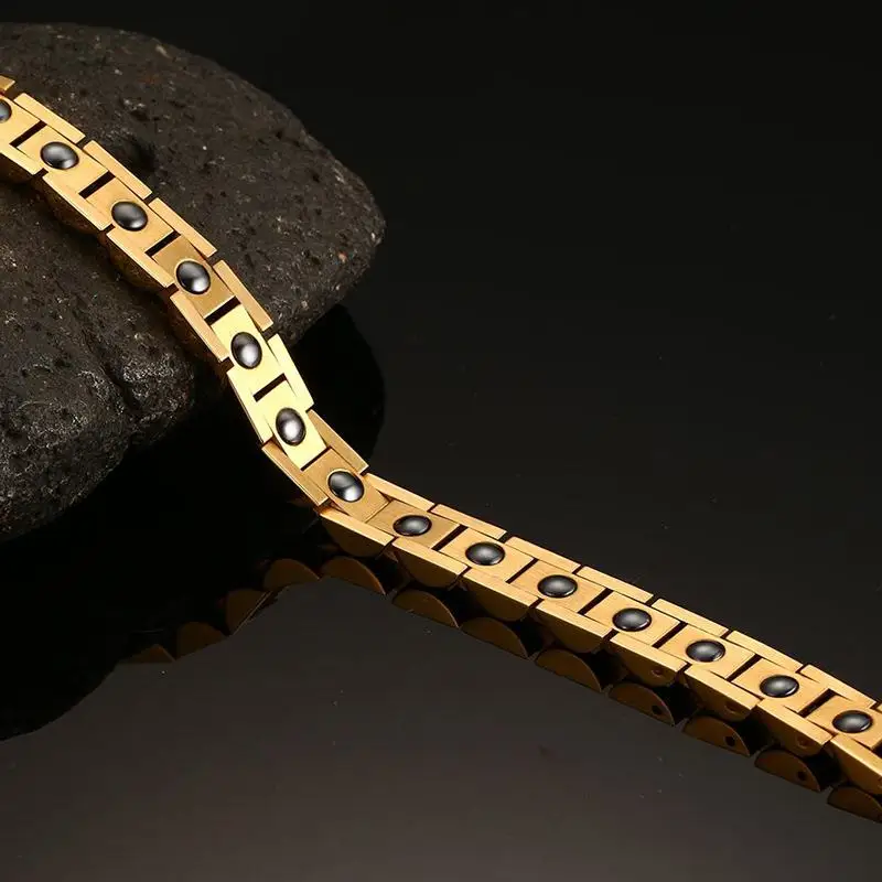 VNOX роскошный женский браслет здоровья CZ камни в форме цветка магнитные браслеты Цепочка ювелирные изделия