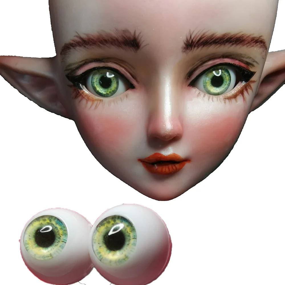 Очки для глаз bjd 14 мм серые желтые Gear глаза 1/4/1/3 1/6/1/8 BJD/SD MSD 12 пластиковые