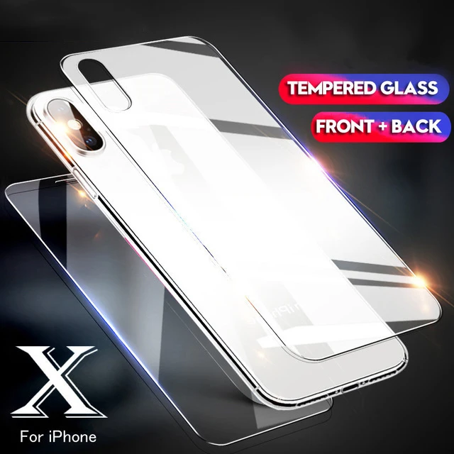 Защитное стекло закаленное HD для iPhone X/6/6s/7/8 Plus/5/6/SE/XS Max 2 шт.|Защитные стёкла и