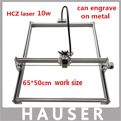 

HCZ Big power 10w laser metal engraver machine,50*65cm,10w laser module,laser cutter, co2 laser carve machine,cncc software