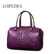 Женские сумки из натуральной кожи для женщин Новая модная сумка-мессенджер с крокодиловым узором брендовая сумка женская дизайнерская сумка