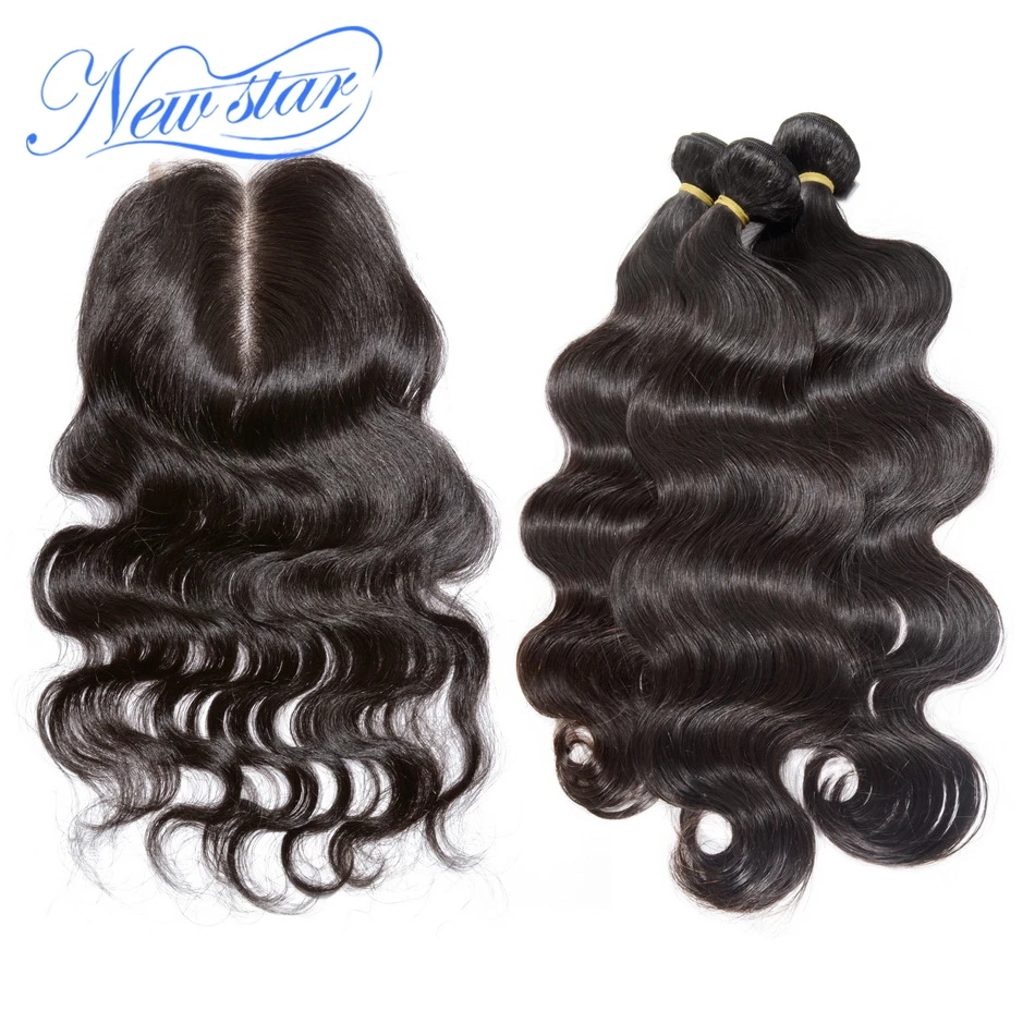 comprar Novo Cabelo Estrela Onda Do Corpo Peruano 3 Bundles Com Lace Encerramento 100% Não Transformados Virgin Cabelo Humano Weave Extensão E 4x4 Fechamentos