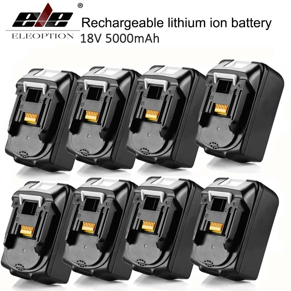 

8x For Makita BL1850 18V Battery 5000mAh Rechargeable Lithium-ion Li-ion Power Tools Batteries for Makita BL1840 BL1830