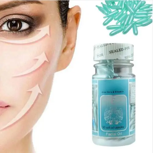 

90pcs/bottle Vitamin E Essence Capsules Aloe Moisturizing Freckle Removing Whitening Cream Essence VE Facial Freckle Capsule