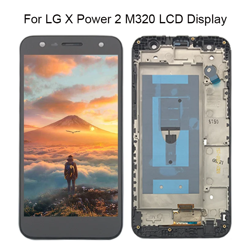Для LG X power 2 M320 / ЖК-экран + дигитайзер Сенсорная стеклянная рамка в сборе Замена