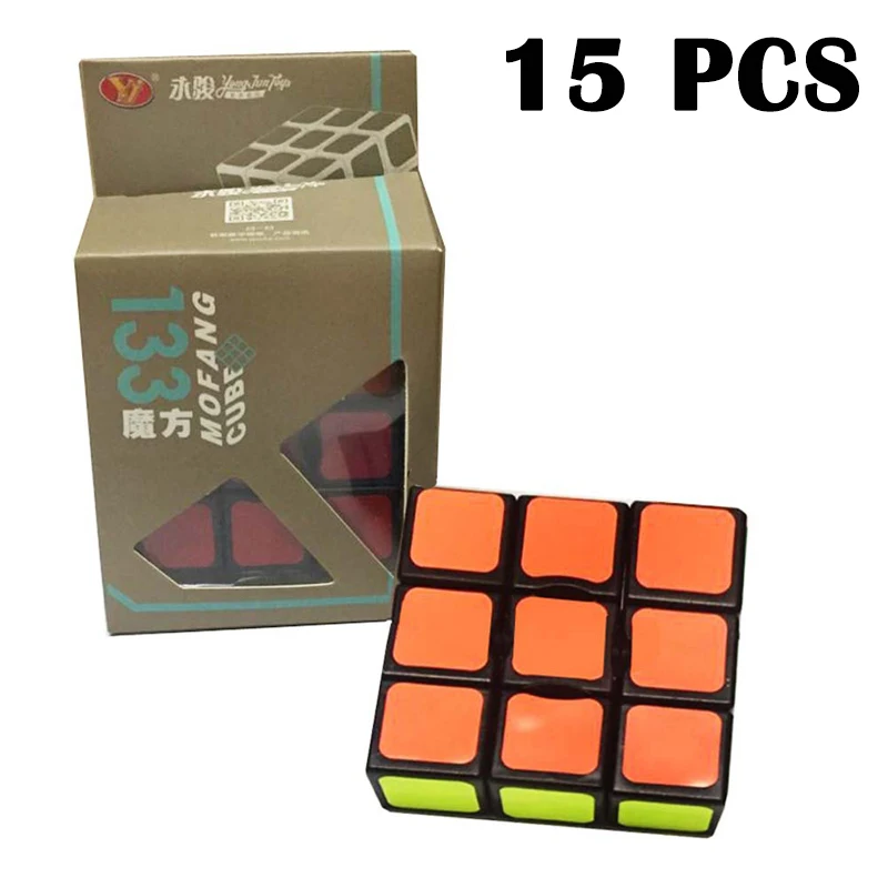 

15PCS YongJun YJ Magic cube Strange-shape Cubo magico Speed Smooth Colorful sticker Puzzle cube Toys For Children Black Neo Cube