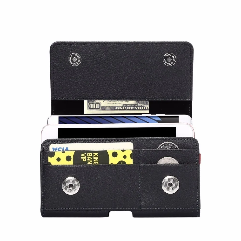 Чехол для телефона с поясом Клип Горизонтальный кобура двойные карманы