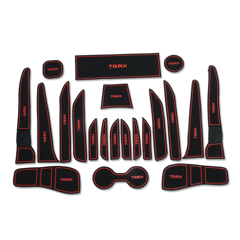 

For chevrolet trax 2014-2018 Gate Slot Pad Non-slip Cup Mats Anti Slip Door Groove Mat Sticker Accessories