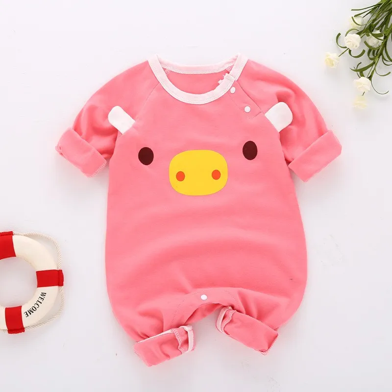 

winter baby girl romper lion printed toddler girl clothes long sleeve newborn baby clothes warm cotton children clothing set