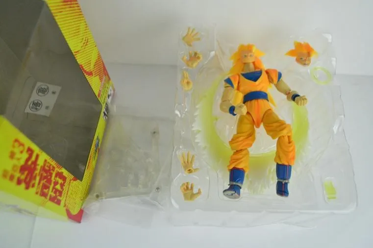 Dragon Ball Z Super Saiya Goku SHF Action Figure Toy SSJ3 Gokon SSJ Goku Black Hair Goku Model Classic toy5