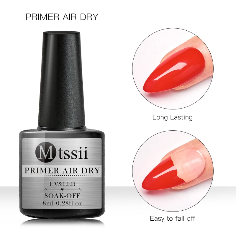 Mtssii 8ml Nail Primer Long Lasting Fast Air Dry low-odor Primer Soak Off Nail Gel Polish Nail Art For Nail Beauty Salon