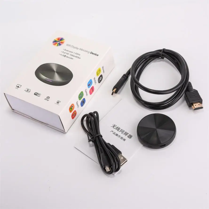 

CARPRIE Home Audio Video Equipments TV Stick D6 DLNA Dual-core 1.2GHz Airplay Wireless WiFi HDMI HDTV Media Display Receiver d29