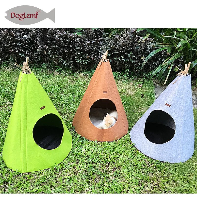 Doglemi природа Pet иглу фетр собака дом кошек Складная кровать новый дизайн палатка