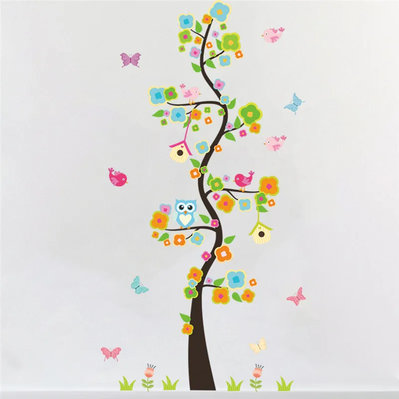 Forest Owl Bird Butterfly Tree Wall Stickers Bedroom Living Room Wall Decals Art Nursery Kids Room Mural Decorations Forest Owl Bird Butterfly Tree Wall Stickers Bedroom Living Room Wall Decals Art Nursery Kids Room Mural Decorations