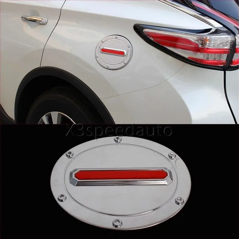 For Nissan Murano 2015 17 RED Fuel Oil Tank Gas Cap Cover Trim 1pcs